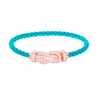 [ECHO ]CHANCE LARGE 8 FIGURE BUCKLE FULL DIAMOND BRACELET ROSE GOLD