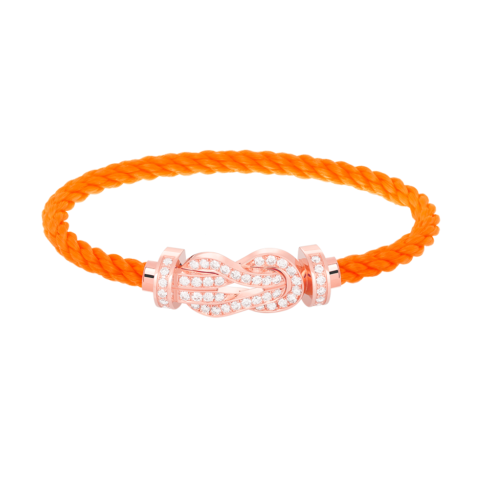 [ECHO ]CHANCE LARGE 8 FIGURE BUCKLE FULL DIAMOND BRACELET ROSE GOLD
