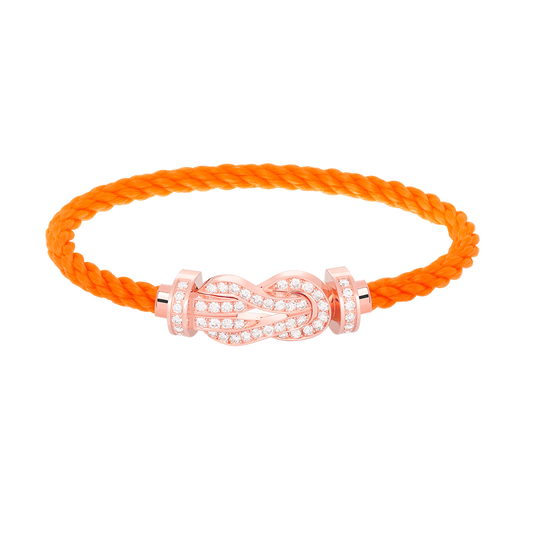[ECHO ]CHANCE LARGE 8 FIGURE BUCKLE FULL DIAMOND BRACELET ROSE GOLD