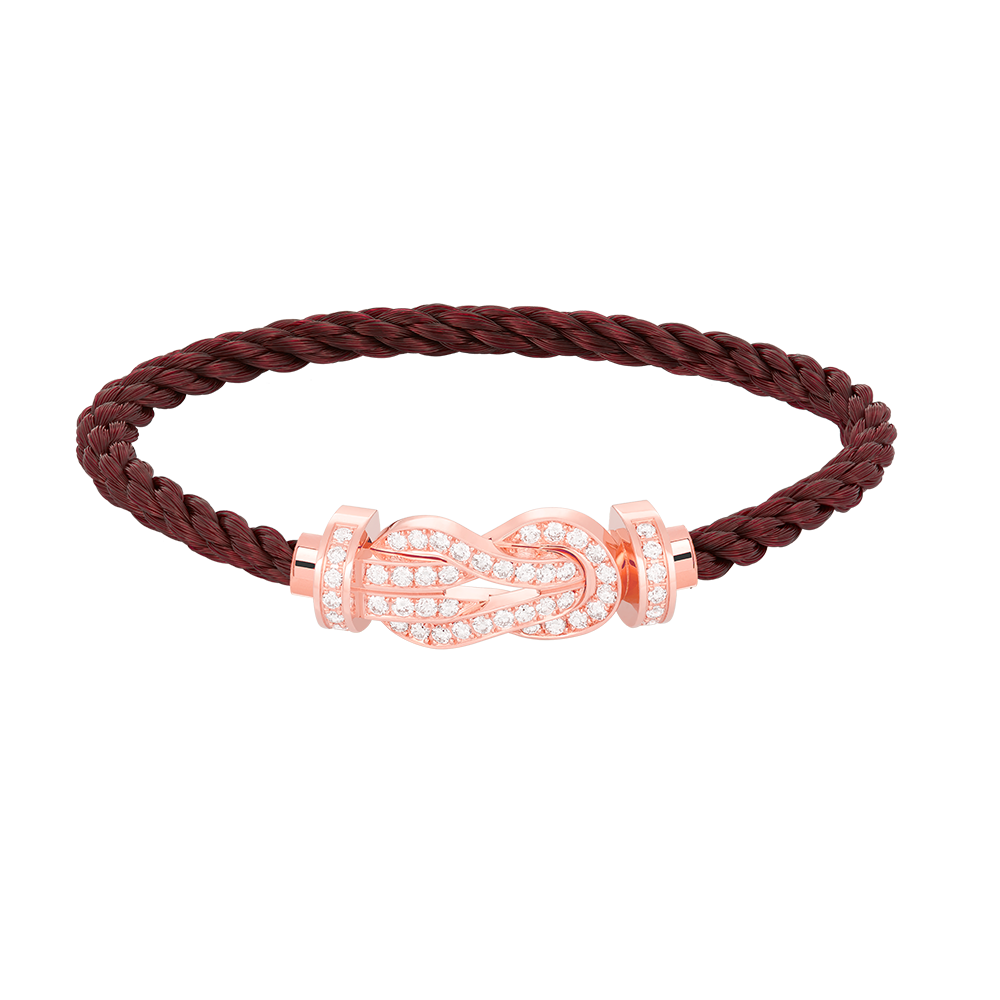[ECHO ]CHANCE LARGE 8 FIGURE BUCKLE FULL DIAMOND BRACELET ROSE GOLD