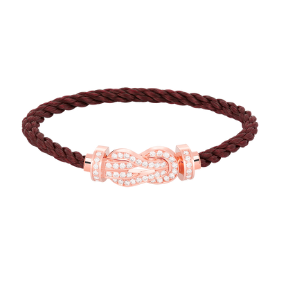 [ECHO ]CHANCE LARGE 8 FIGURE BUCKLE FULL DIAMOND BRACELET ROSE GOLD