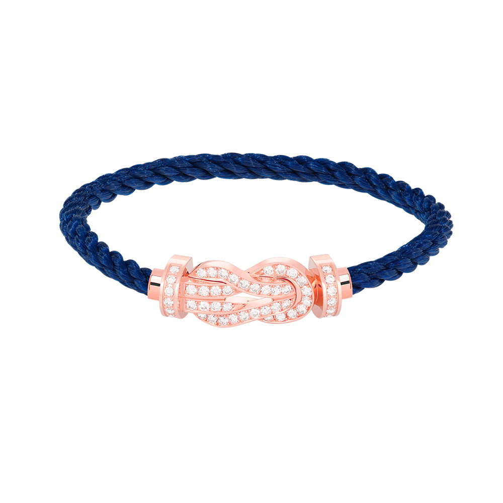 [ECHO ]CHANCE LARGE 8 FIGURE BUCKLE FULL DIAMOND BRACELET ROSE GOLD