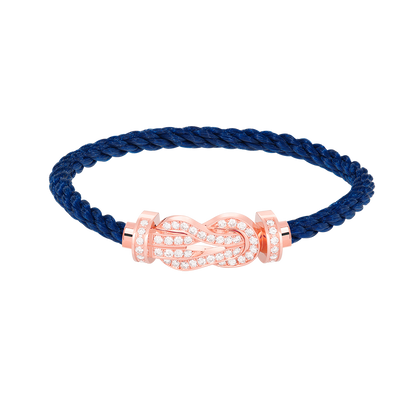 [ECHO ]CHANCE LARGE 8 FIGURE BUCKLE FULL DIAMOND BRACELET ROSE GOLD