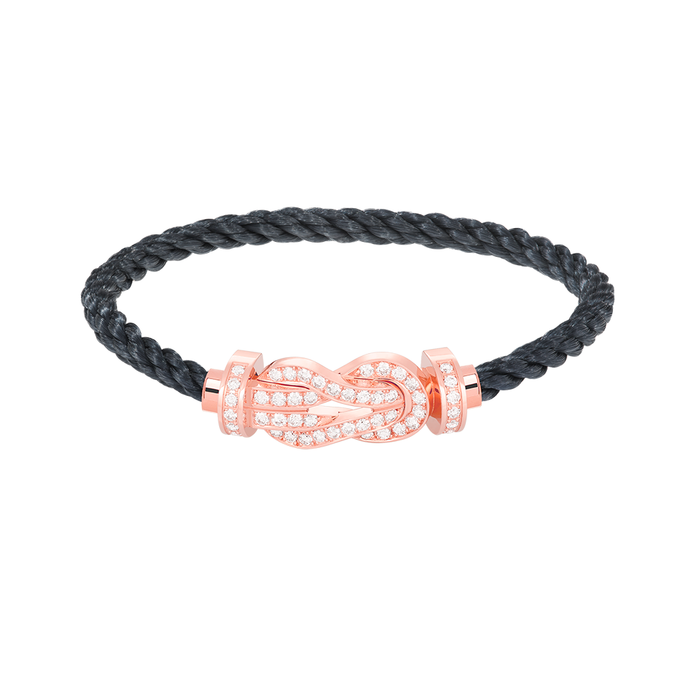 [ECHO ]CHANCE LARGE 8 FIGURE BUCKLE FULL DIAMOND BRACELET ROSE GOLD