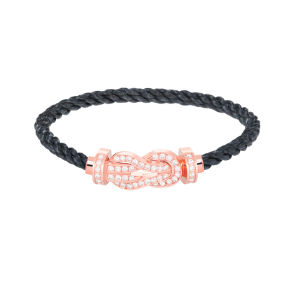 [ECHO ]CHANCE LARGE 8 FIGURE BUCKLE FULL DIAMOND BRACELET ROSE GOLD