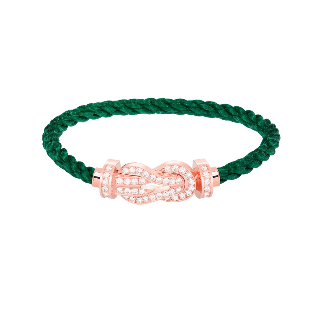 [ECHO ]CHANCE LARGE 8 FIGURE BUCKLE FULL DIAMOND BRACELET ROSE GOLD