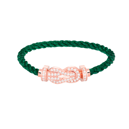 [ECHO ]CHANCE LARGE 8 FIGURE BUCKLE FULL DIAMOND BRACELET ROSE GOLD