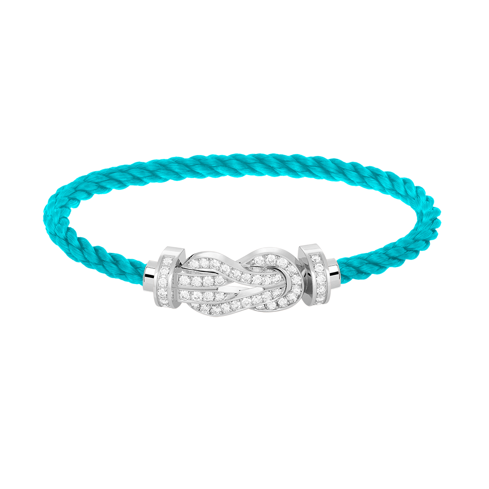 [ECHO ]CHANCE LARGE 8 FIGURE BUCKLE FULL DIAMOND BRACELET SILVER