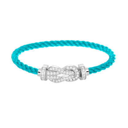 [ECHO ]CHANCE LARGE 8 FIGURE BUCKLE FULL DIAMOND BRACELET SILVER