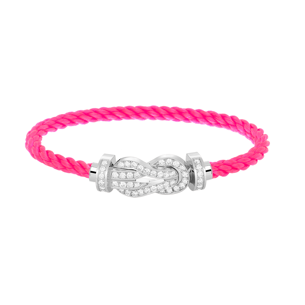 [ECHO ]CHANCE LARGE 8 FIGURE BUCKLE FULL DIAMOND BRACELET SILVER