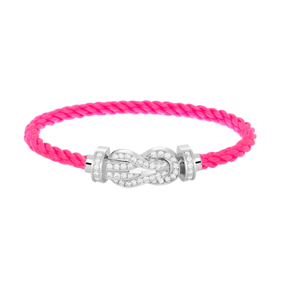 [ECHO ]CHANCE LARGE 8 FIGURE BUCKLE FULL DIAMOND BRACELET SILVER