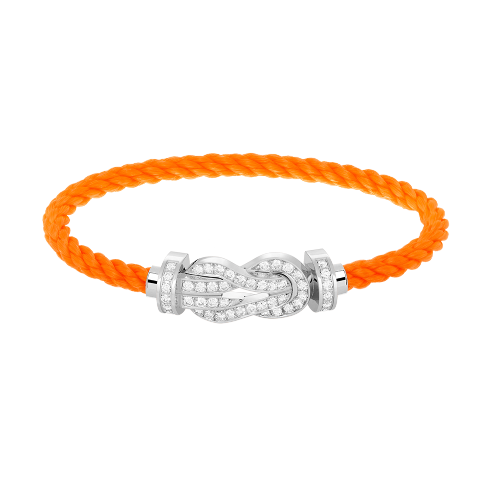 [ECHO ]CHANCE LARGE 8 FIGURE BUCKLE FULL DIAMOND BRACELET SILVER