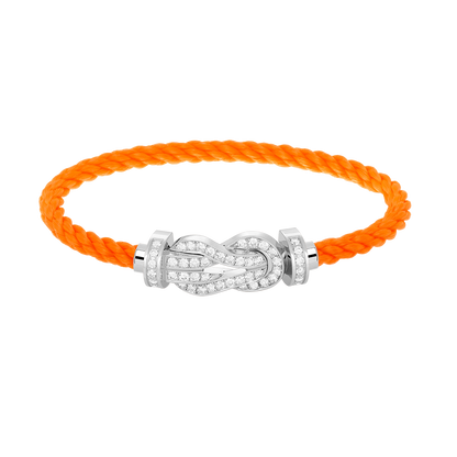 [ECHO ]CHANCE LARGE 8 FIGURE BUCKLE FULL DIAMOND BRACELET SILVER