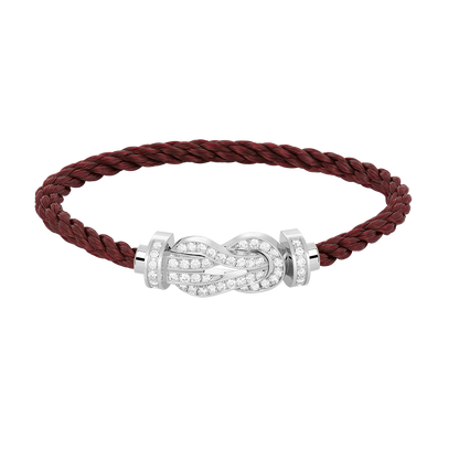 [ECHO ]CHANCE LARGE 8 FIGURE BUCKLE FULL DIAMOND BRACELET SILVER