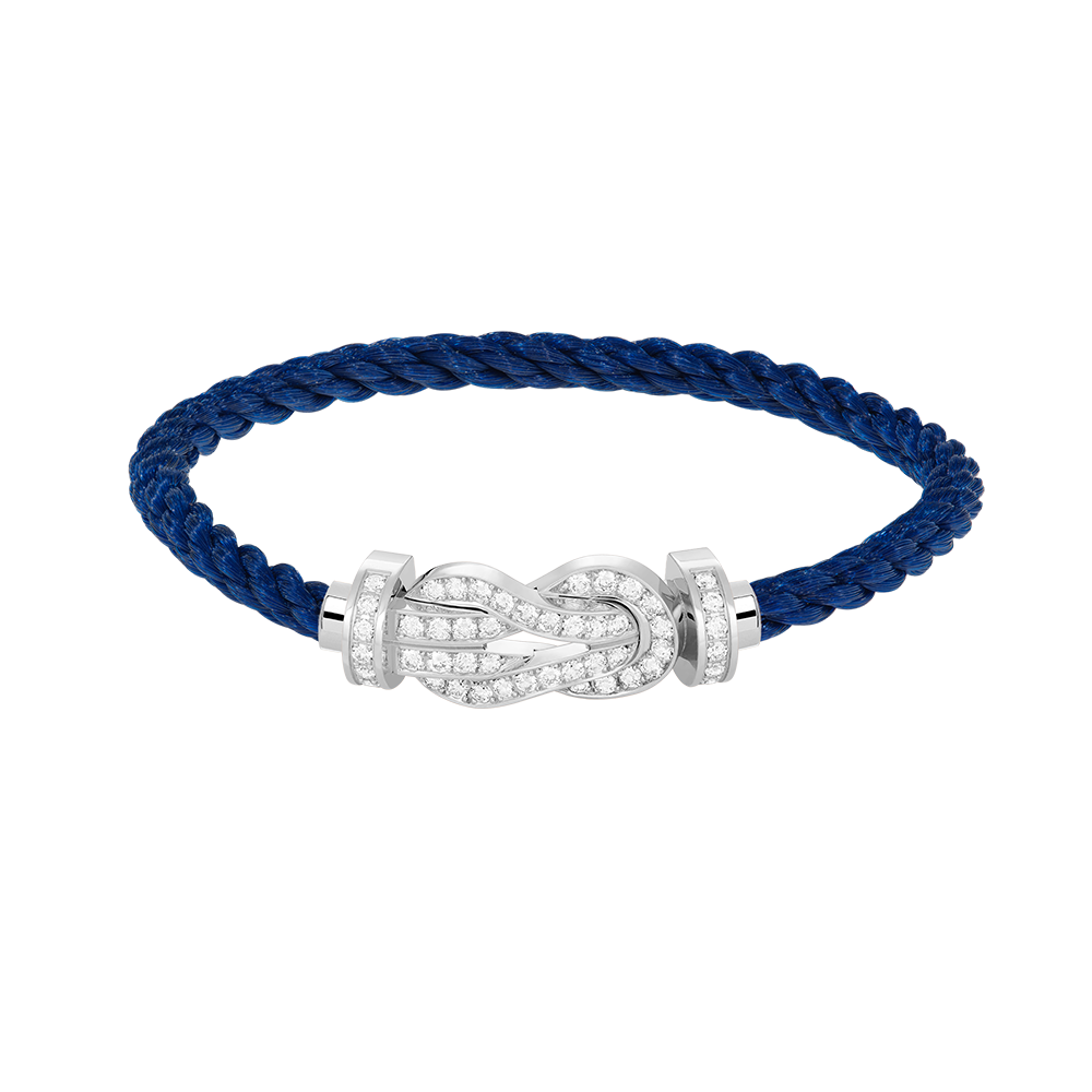 [ECHO ]CHANCE LARGE 8 FIGURE BUCKLE FULL DIAMOND BRACELET SILVER