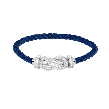 [ECHO ]CHANCE LARGE 8 FIGURE BUCKLE FULL DIAMOND BRACELET SILVER