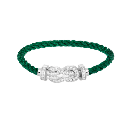 [ECHO ]CHANCE LARGE 8 FIGURE BUCKLE FULL DIAMOND BRACELET SILVER