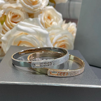 [ECHO]Move Noa Rose Gold Pavé Diamond Bangle Bracelet