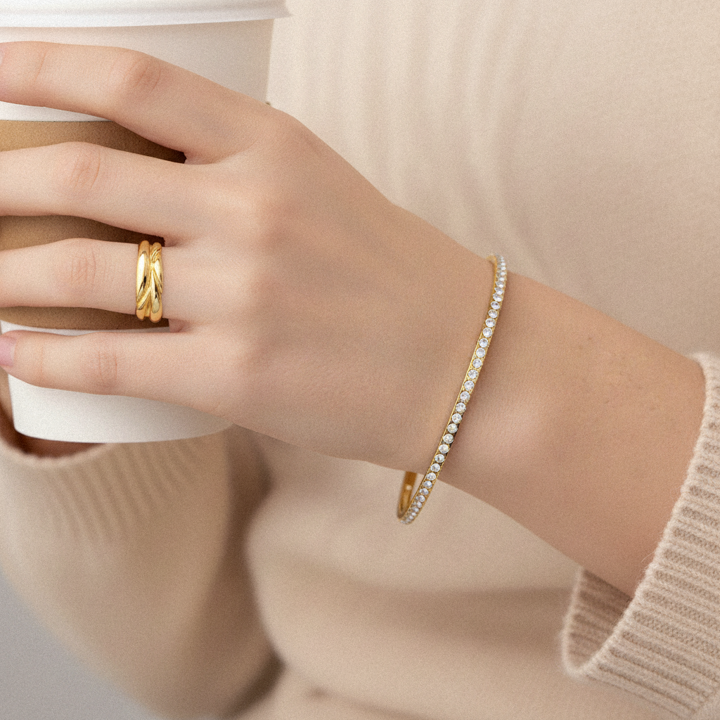 [Echo Fine]Kalista Diamond Gold Bangle