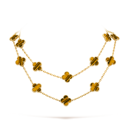 [ECHO ]CLOVER 20 MOTIFS TIGER EYE ROSE GOLD