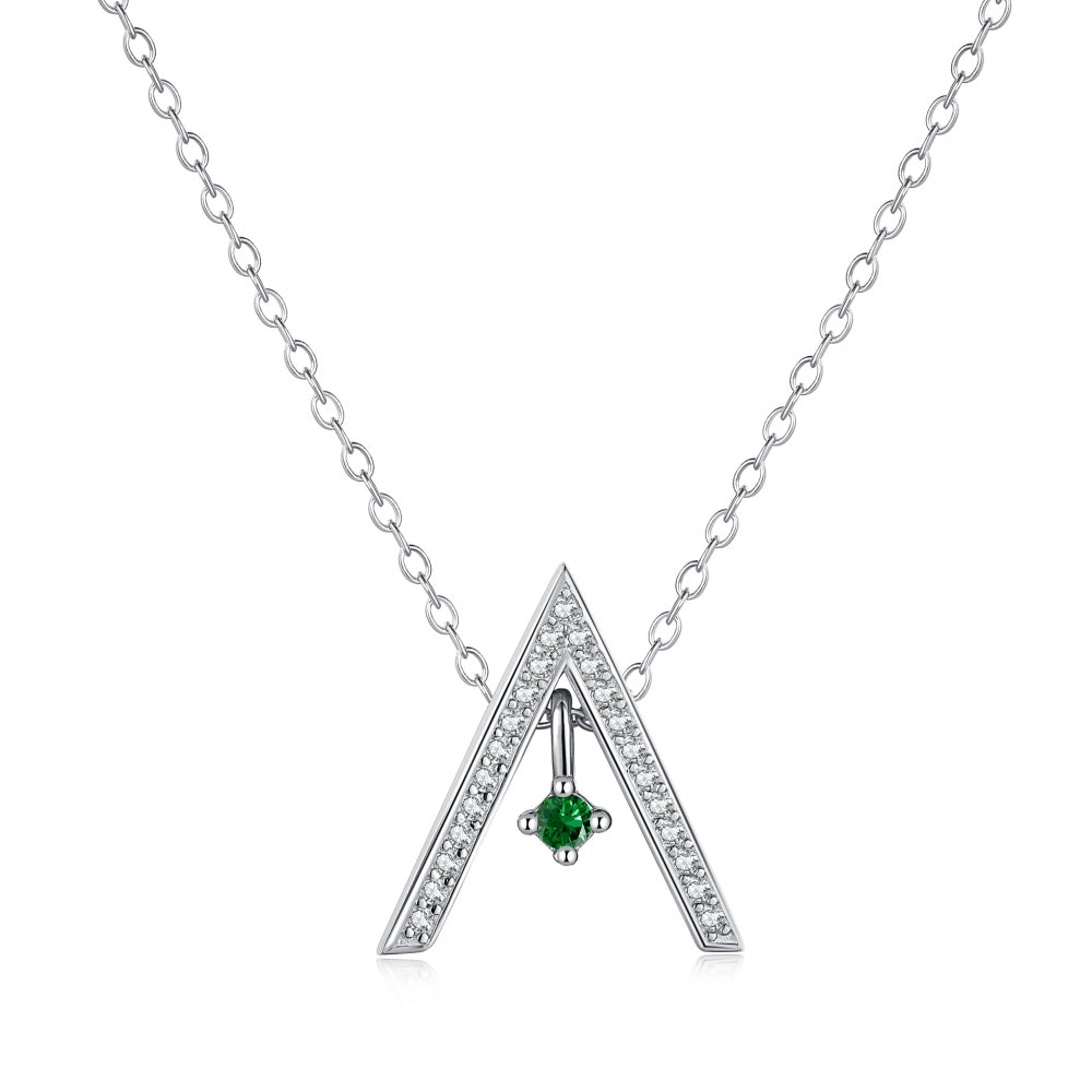 [ECHO ]Sparkling "A" Shape Necklace