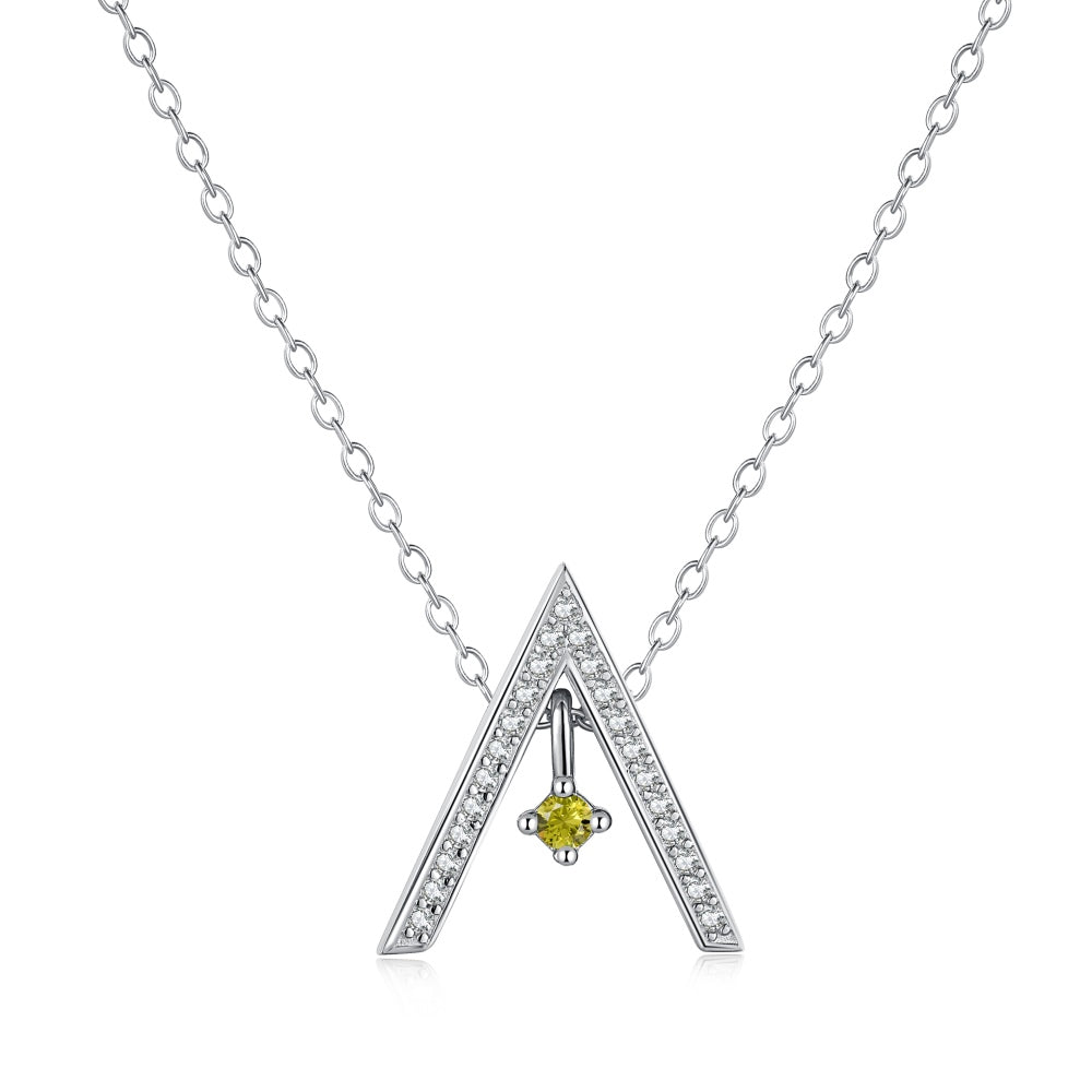 [ECHO ]Sparkling "A" Shape Necklace