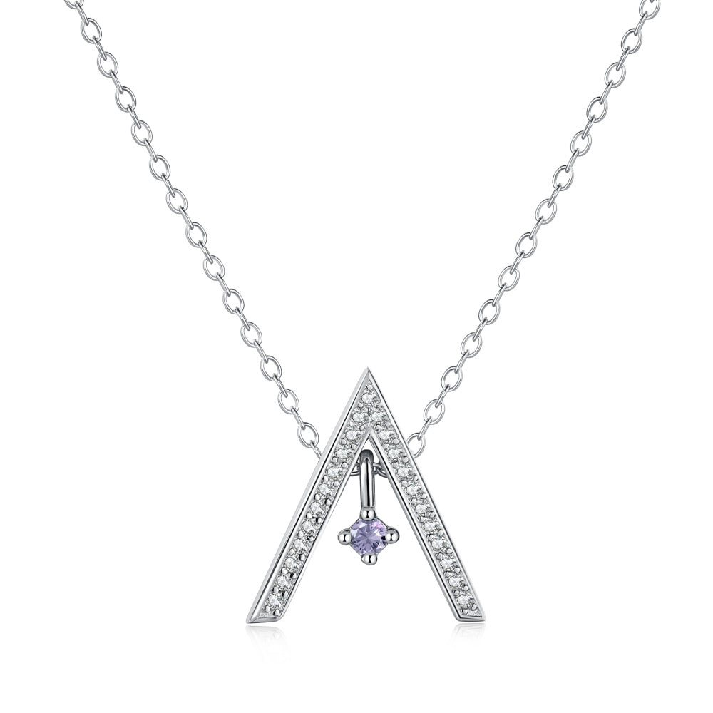 [ECHO ]Sparkling "A" Shape Necklace