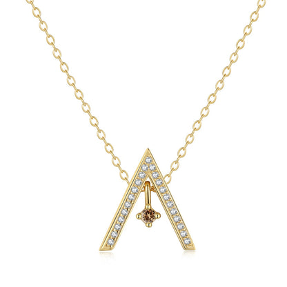 [ECHO ]Sparkling "A" Shape Necklace