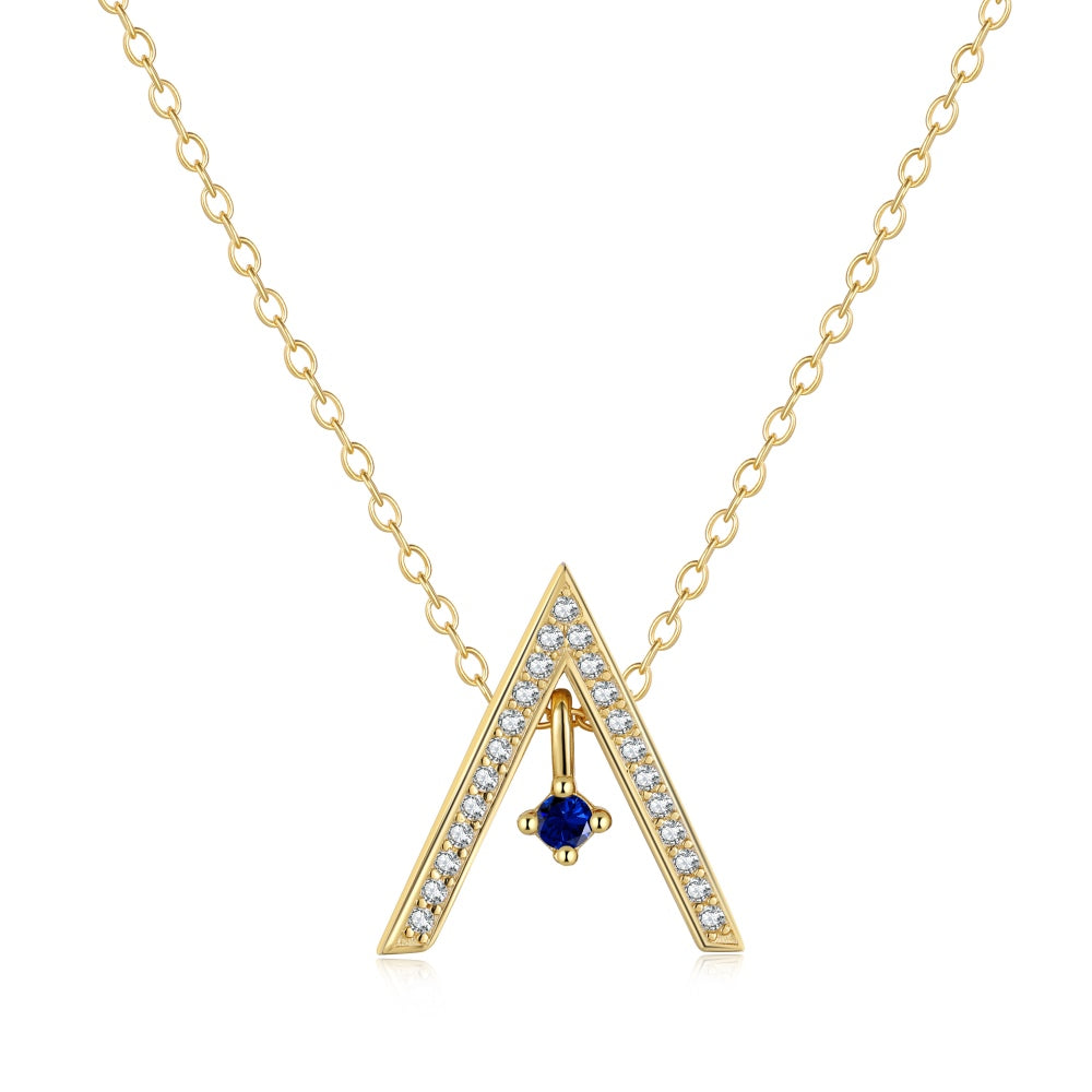 [ECHO ]Sparkling "A" Shape Necklace