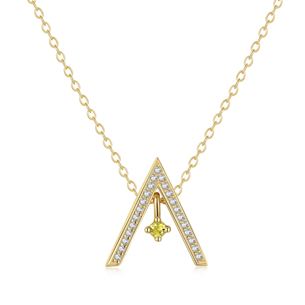 [ECHO ]Sparkling "A" Shape Necklace