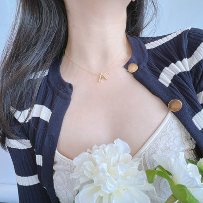 [ECHO ]Sparkling "A" Shape Necklace