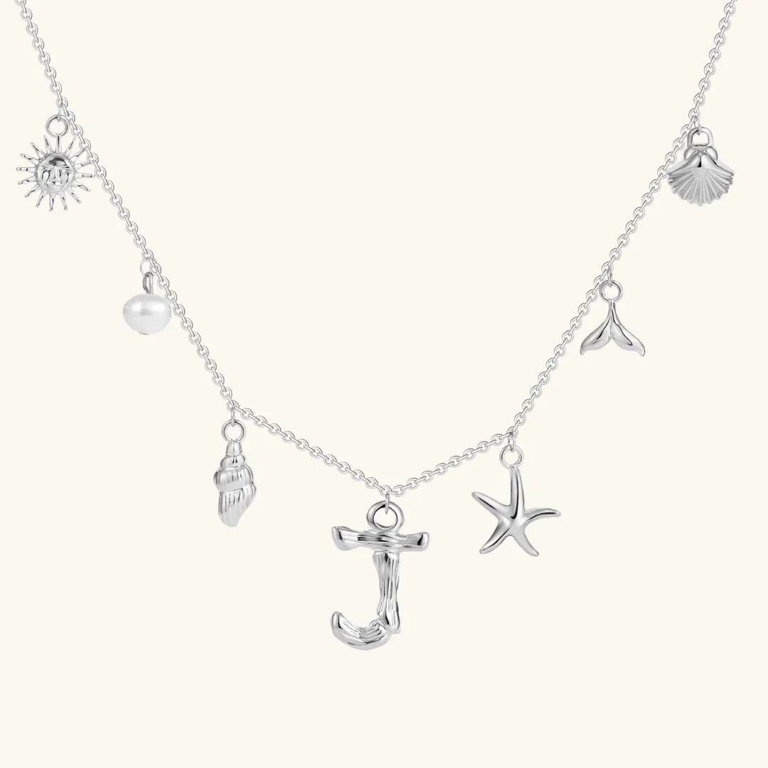 [Echo Fine]Avaria Ocean Initial Necklace