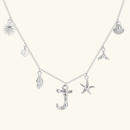 [Echo Fine]Avaria Ocean Initial Necklace