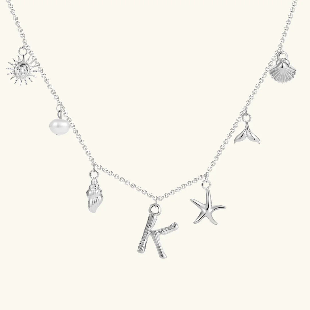 [Echo Fine]Avaria Ocean Initial Necklace