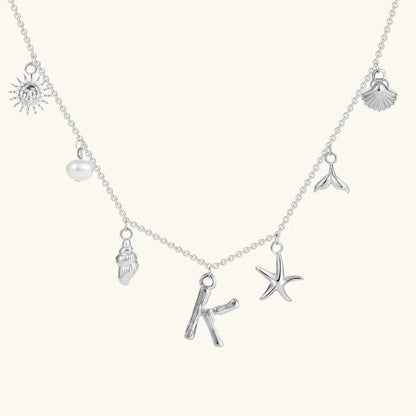 [Echo Fine]Avaria Ocean Initial Necklace