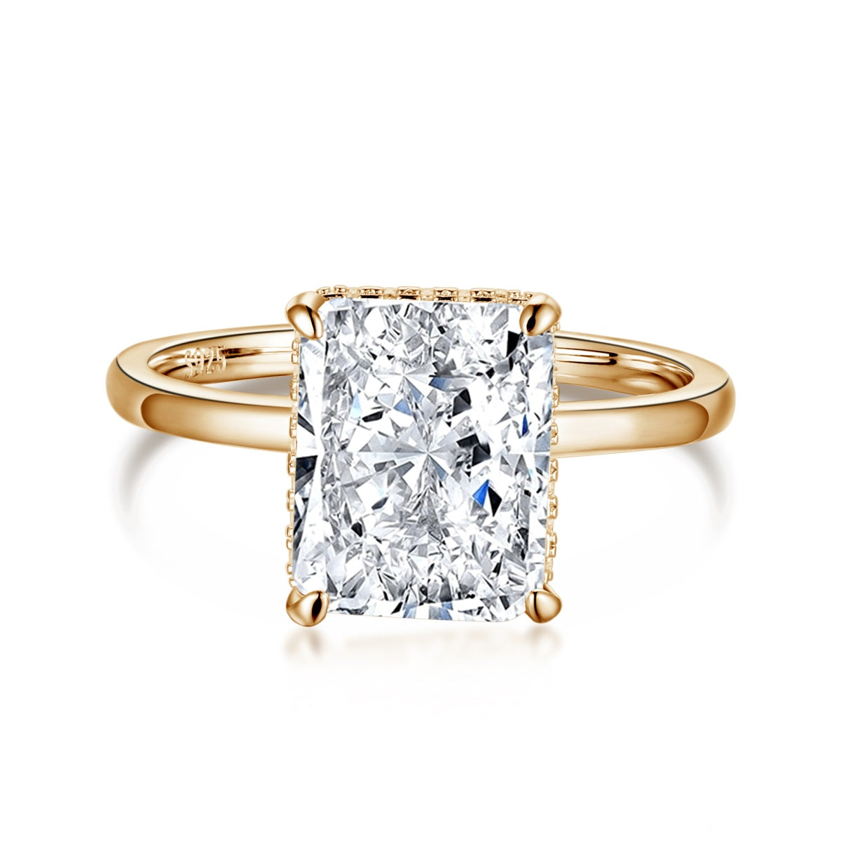 [ECHO ]4.0 Carat Ornate Enchanting Radiand Cut Banquet Ring