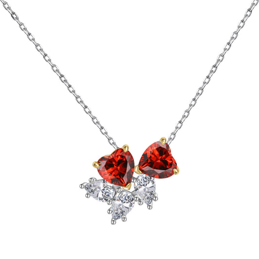 [ECHO ]Dainty Red Heart Necklace