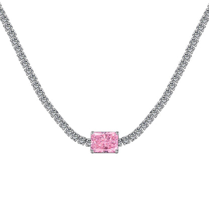 [ECHO ]2.0 carat Ornate Emerald Cut Necklace