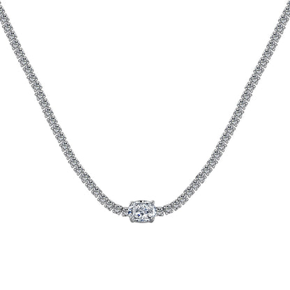 [ECHO ]1.0 Carat Shining Oval Cut Necklace