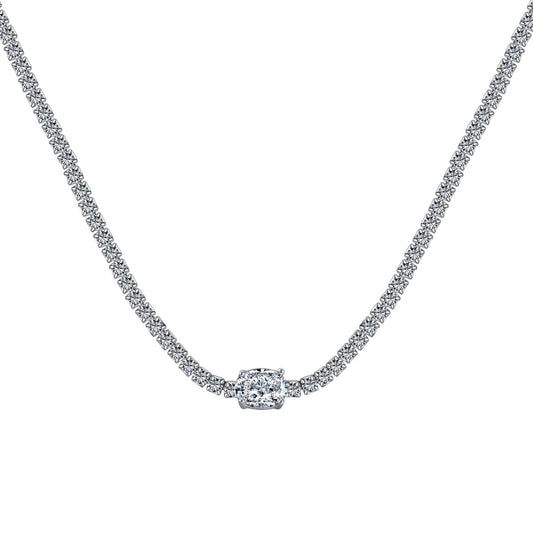 [ECHO ]1.0 Carat Shining Oval Cut Necklace