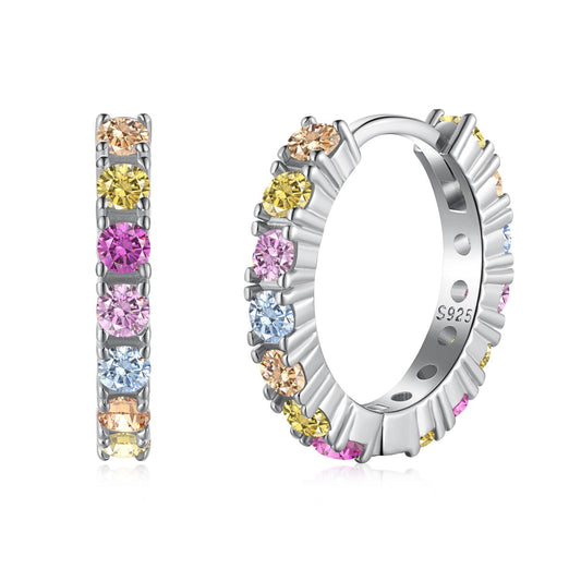 [ECHO ]Radiant Colorful Round Cut Earrings