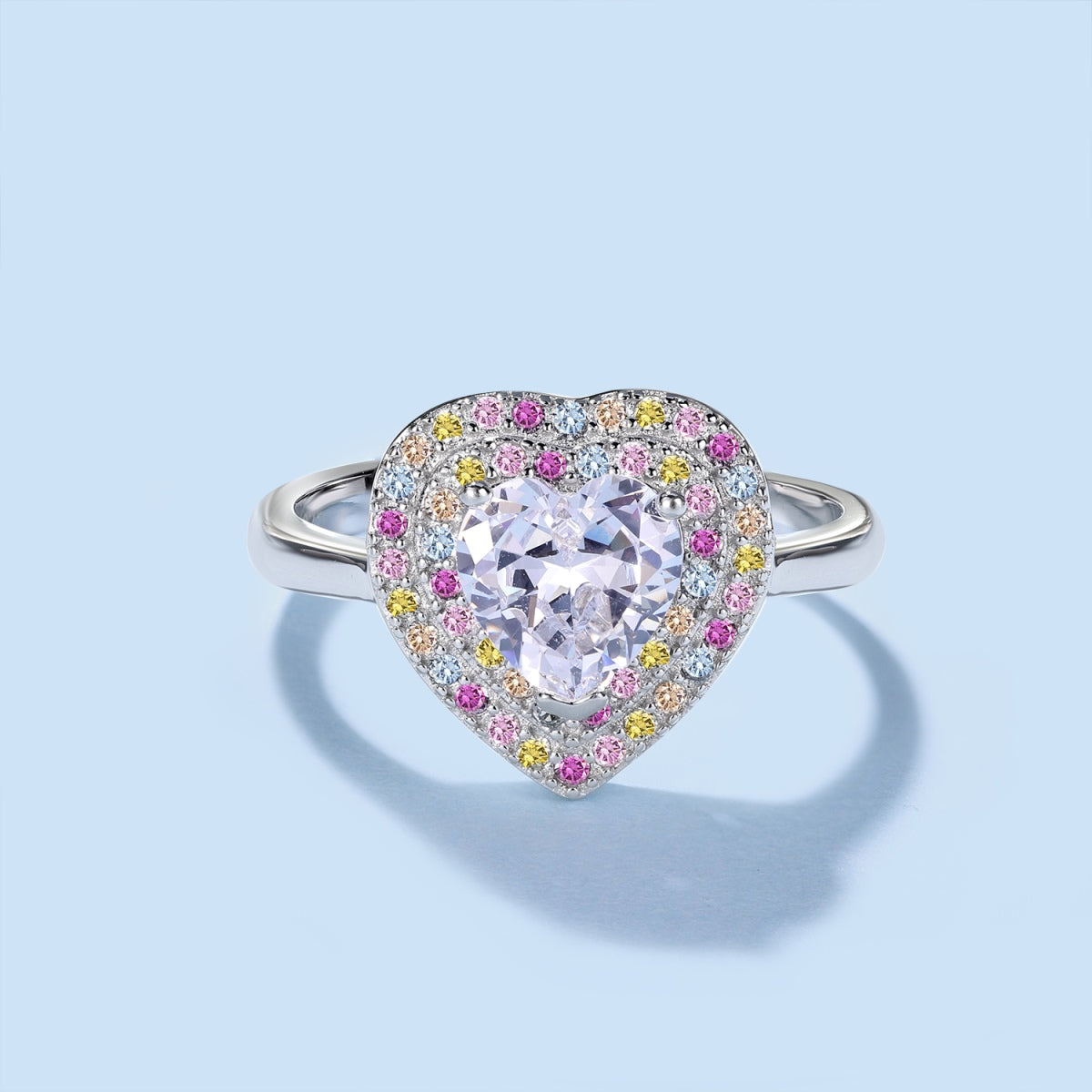 [ECHO ]Delicate Ebullient Heart Shape Wedding Ring