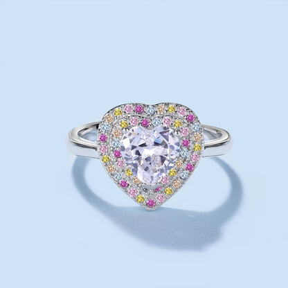 [ECHO ]Delicate Ebullient Heart Shape Wedding Ring