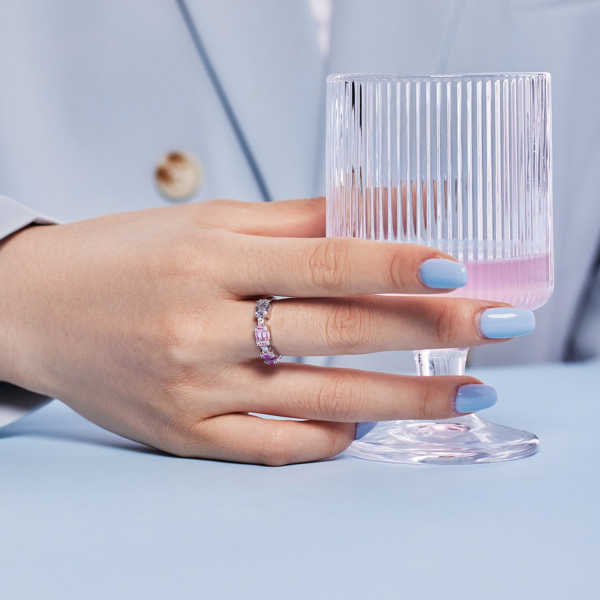 [ECHO ]Unique Colorful Emerald Cut Party Ring