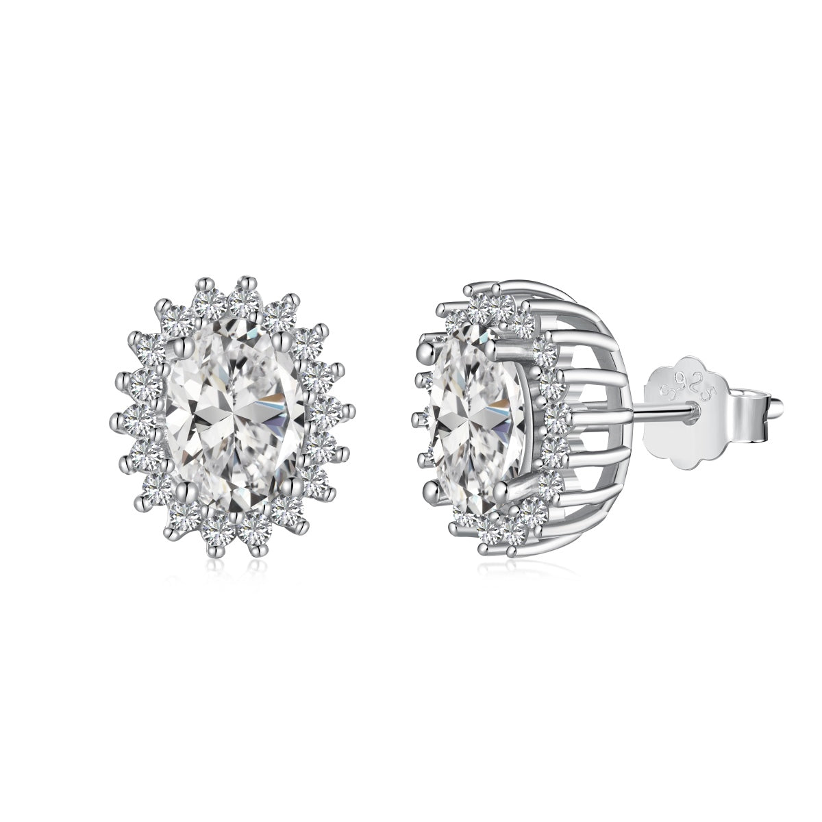 [ECHO ]Delicate Radiant Oval Cut Daily Earrings