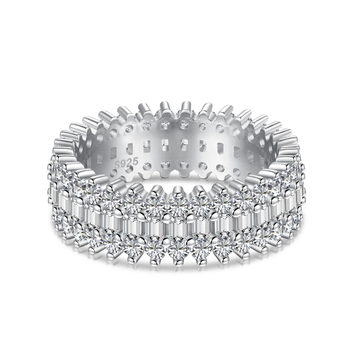 [ECHO ]Ornate Colorful Radiant Cut Daily Ring
