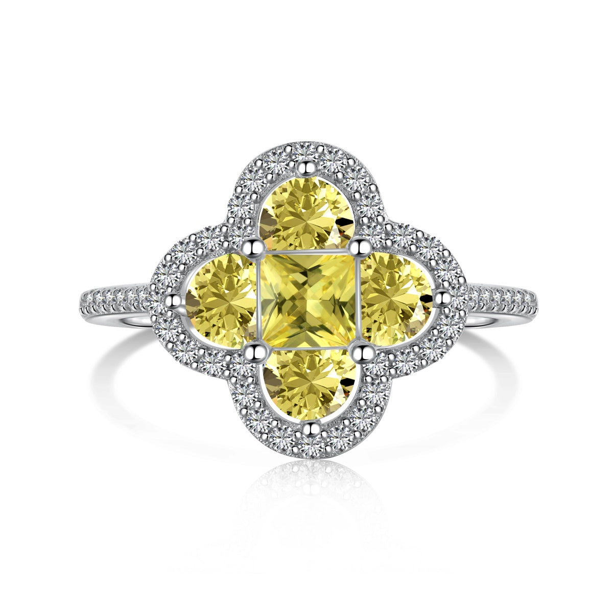 [ECHO ]Luxurious Eternity Flower Shape Banquet Ring