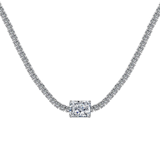 [ECHO ]2.0 carat Ornate Emerald Cut Necklace