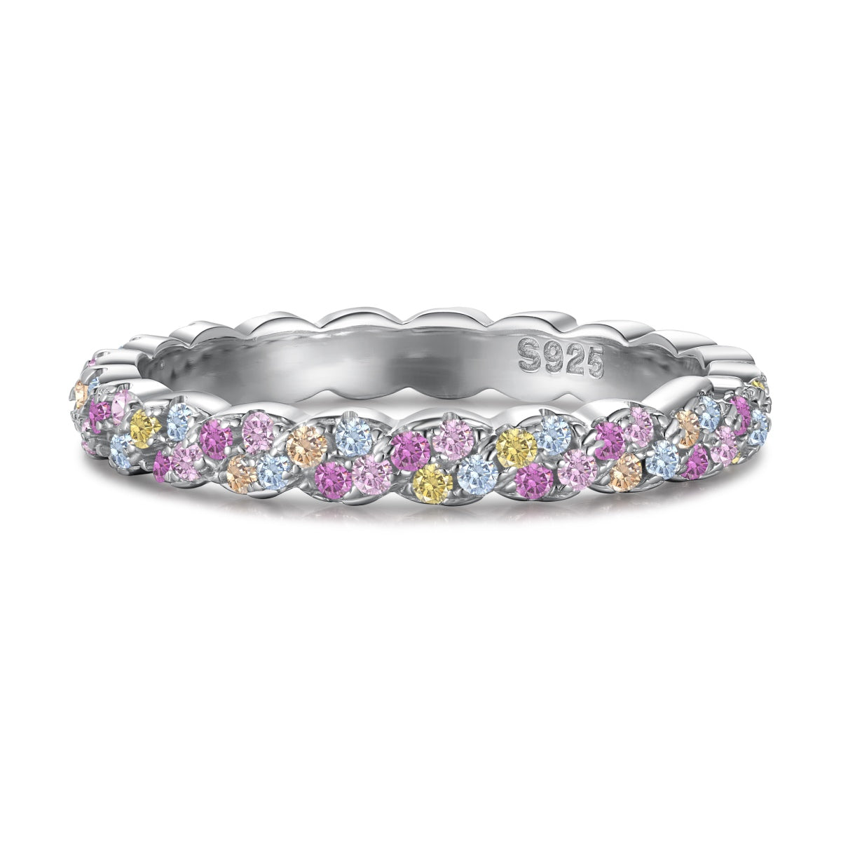 [ECHO ]Dainty Ebullient Round Cut Daily Ring