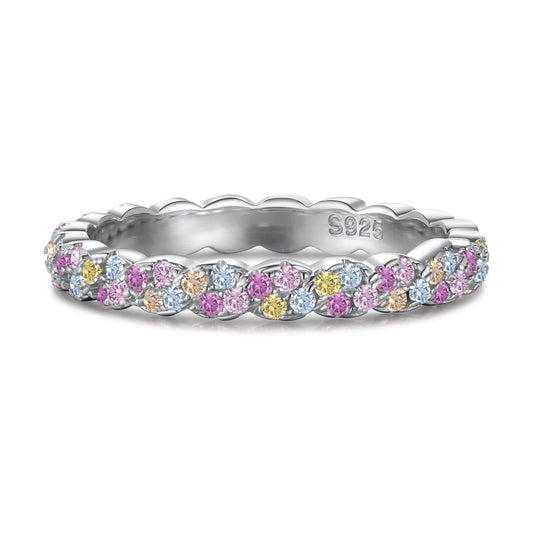 [ECHO ]Dainty Ebullient Round Cut Daily Ring